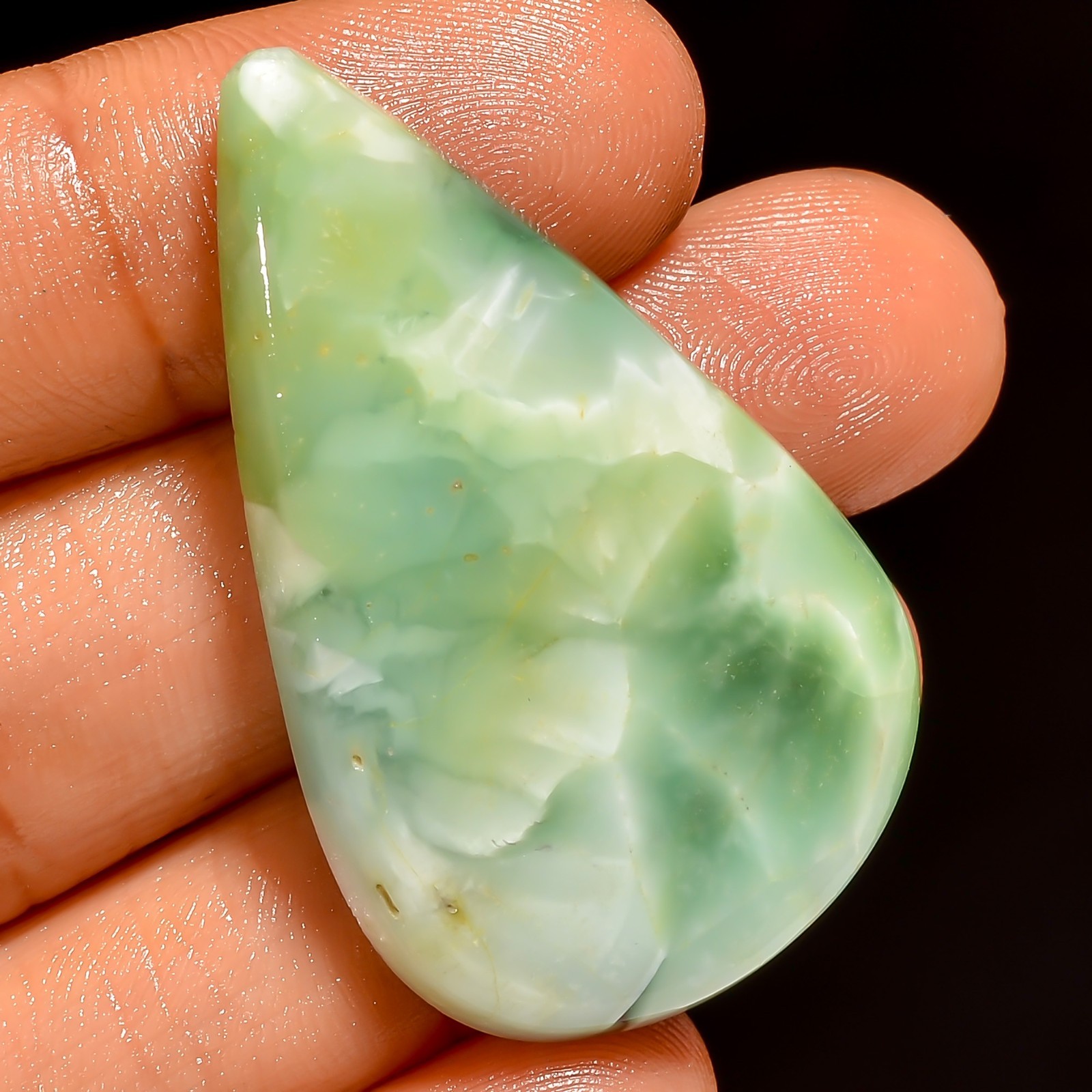 40 Ct 100% Natural Hemimorphite Pear Shape Cabochon Loose Gemstone 41X25X5 mm
