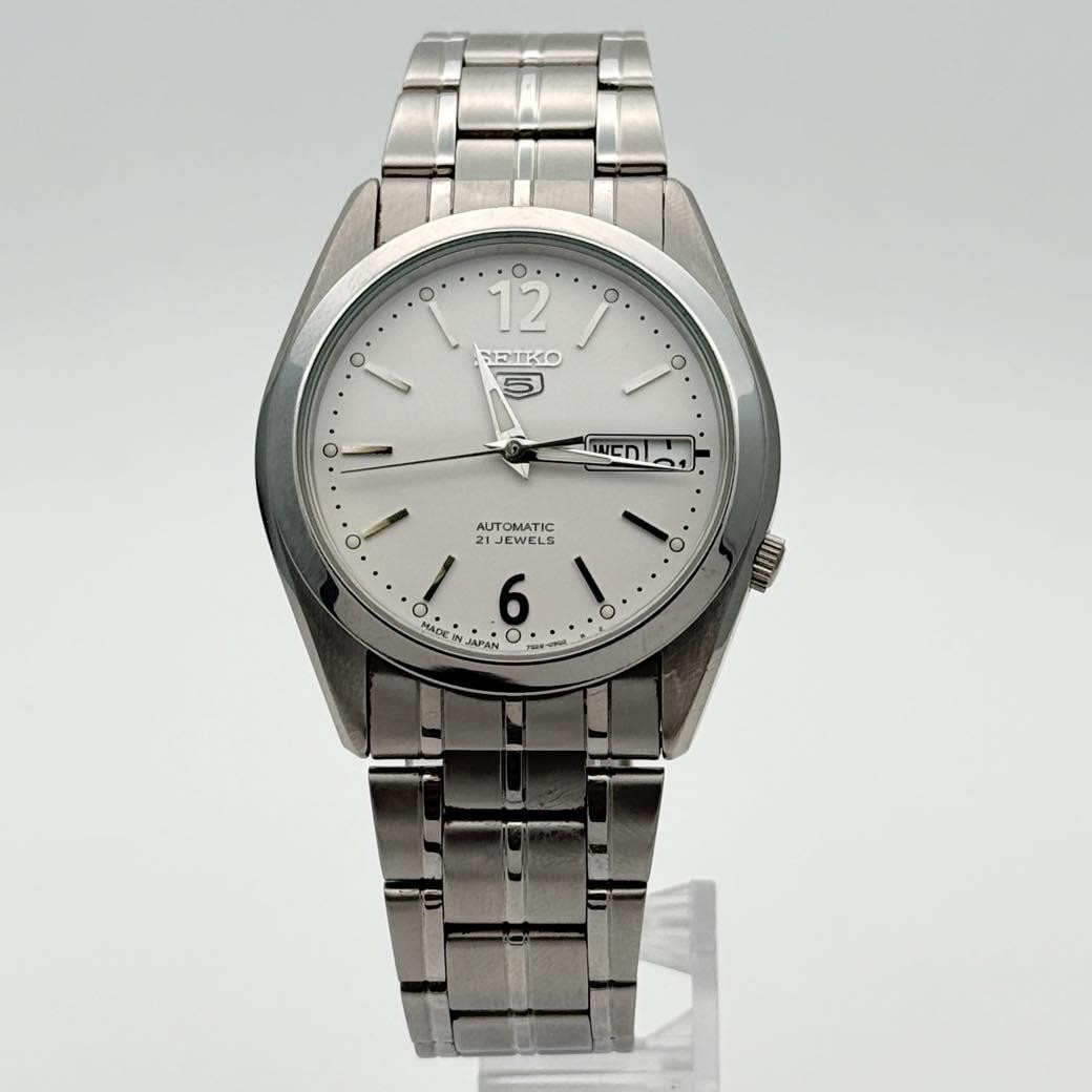Seiko 5 Automatic 7S26-03B0 AT, Working, White Dial