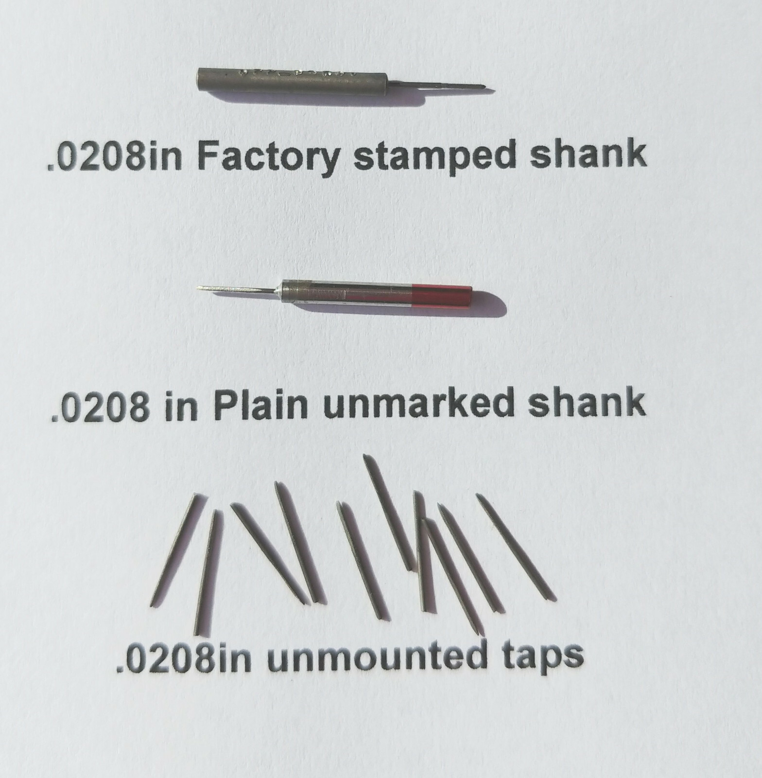 Elgin watch taps, choose size, NOS for Elgin and other screws, buy 3 FREE ship