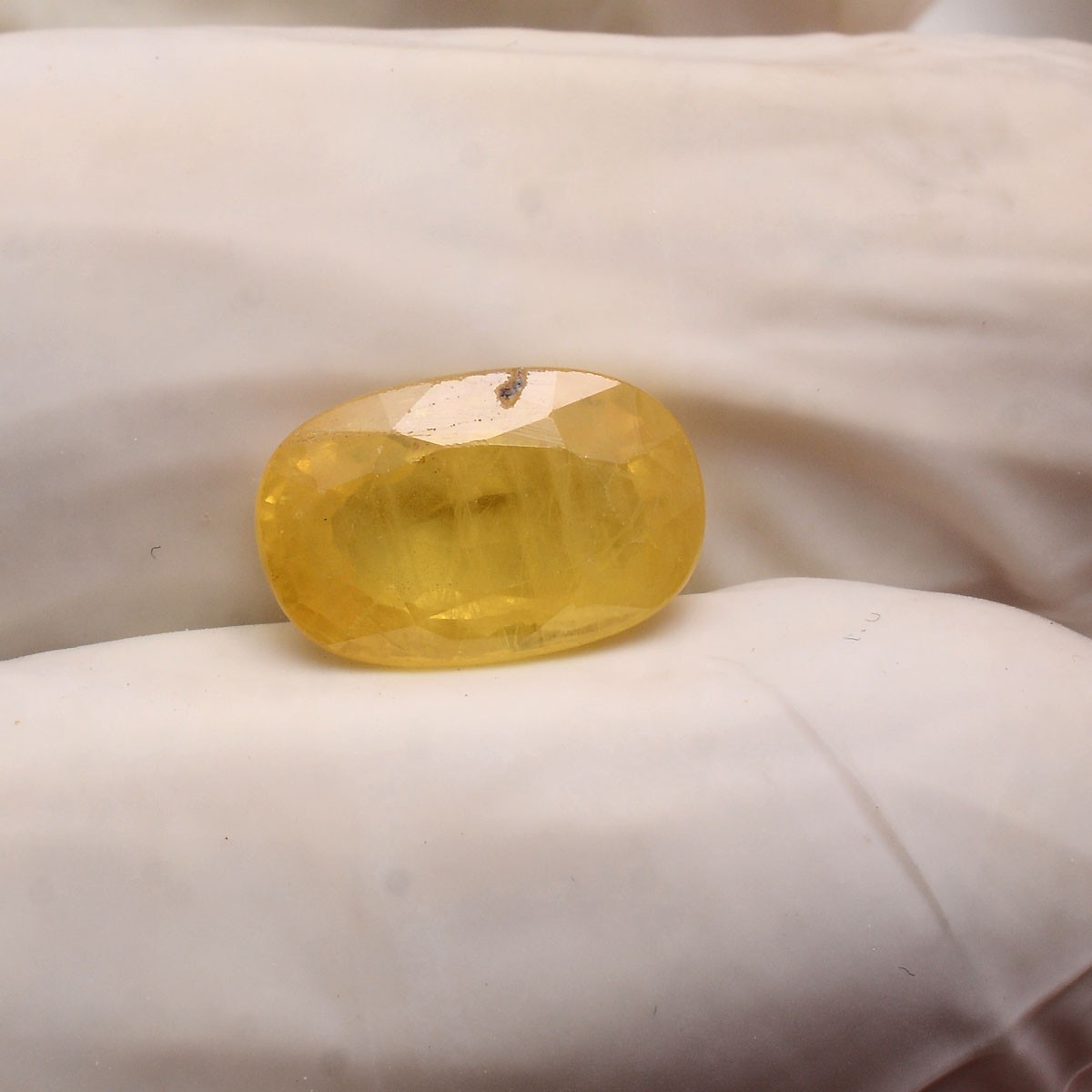 4.13 Ct Natural Yellow Sapphire 11.70mmx7.54mm Oval Cut Certified Loose Gemstone