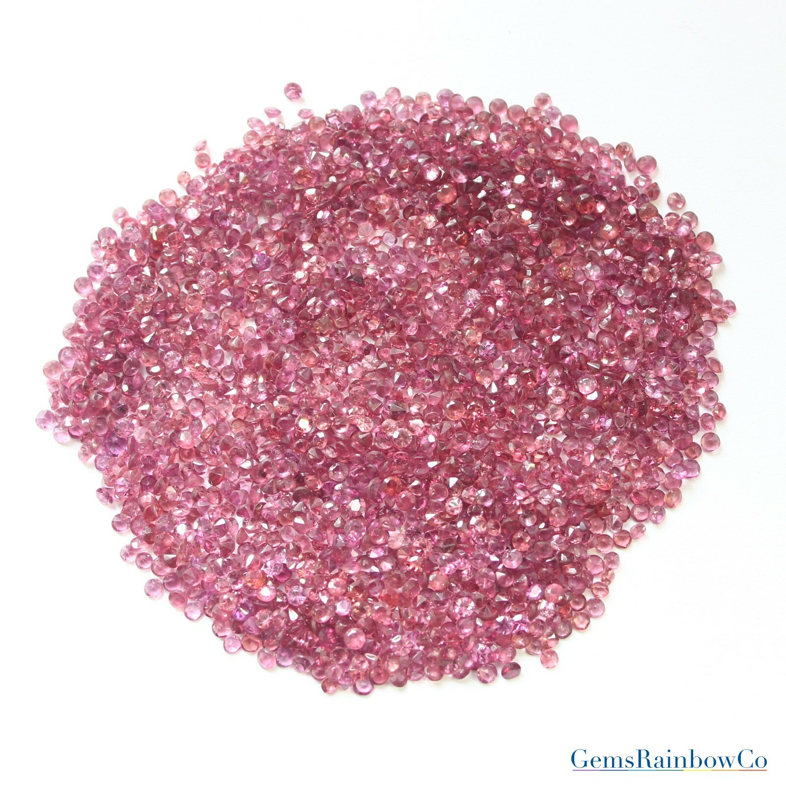 Natural Rhodolite Garnet Round Cut 2mm to 2.5mm Loose gemstone, in Lots 50 Piece
