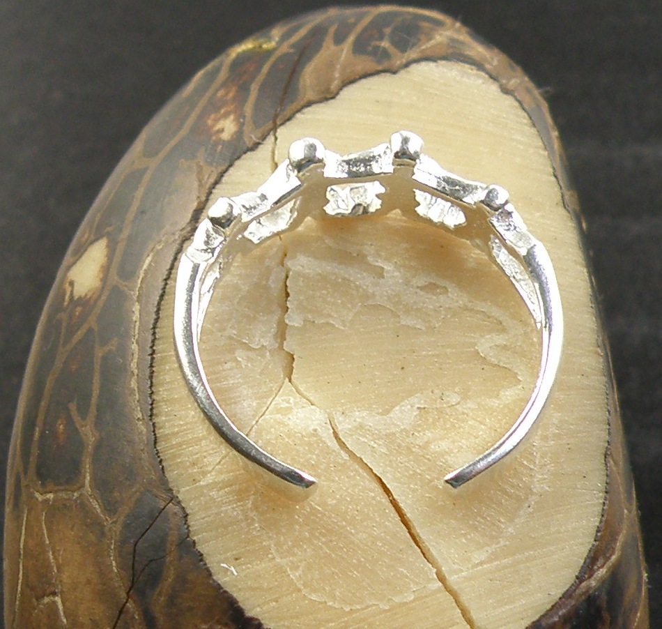 Sterling Silver People Ring Adjustable Pinky Toe or Pinky Finger Size Varies 3+
