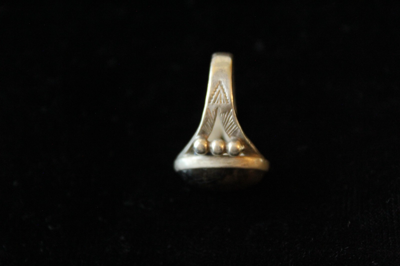 Sterling Silver Agate Vintage Ring