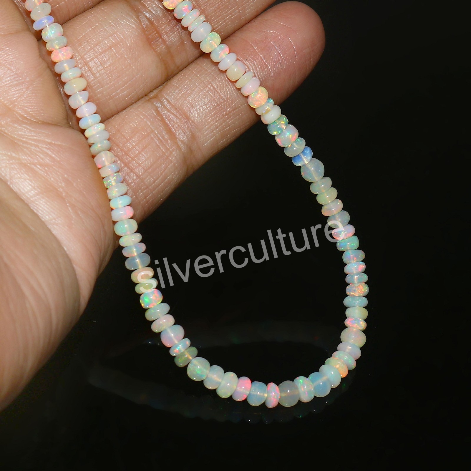 Top Quality Opal beads Rondelle Opal White Opal Beads Gift For Friend 491