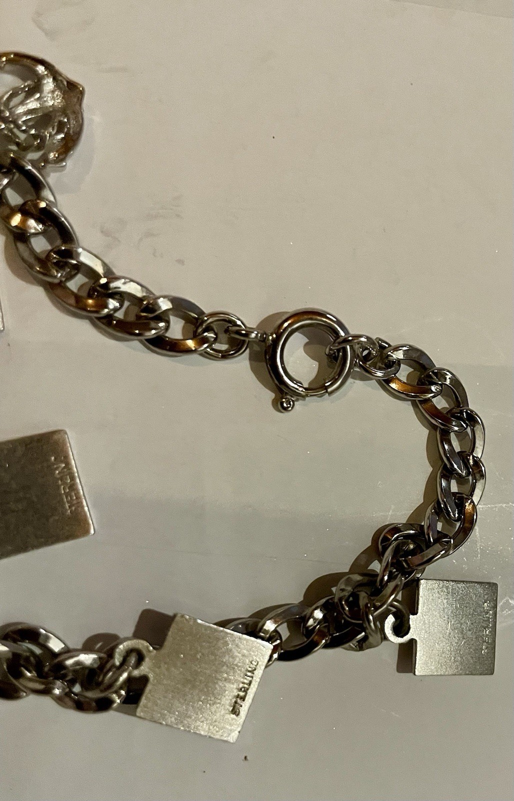 Vintage Sterling / “1/20 12K GF” Maritime Code Of Signals Flags Charm Bracelet