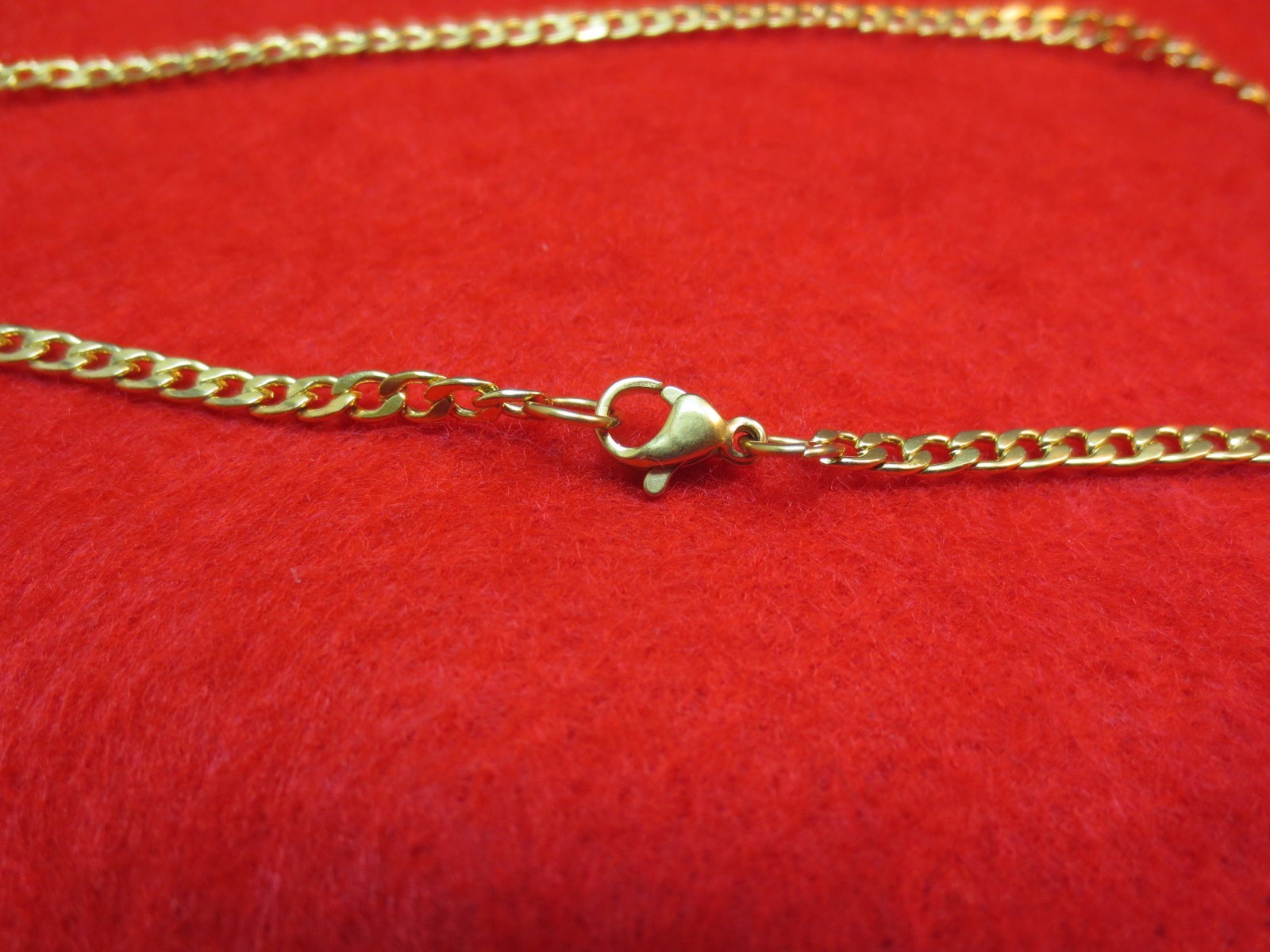 STAINLESS STEEL 16″-50″ 3MM GOLD,SILVER,BLACK, PLATED CURB CHAIN NECKLACE