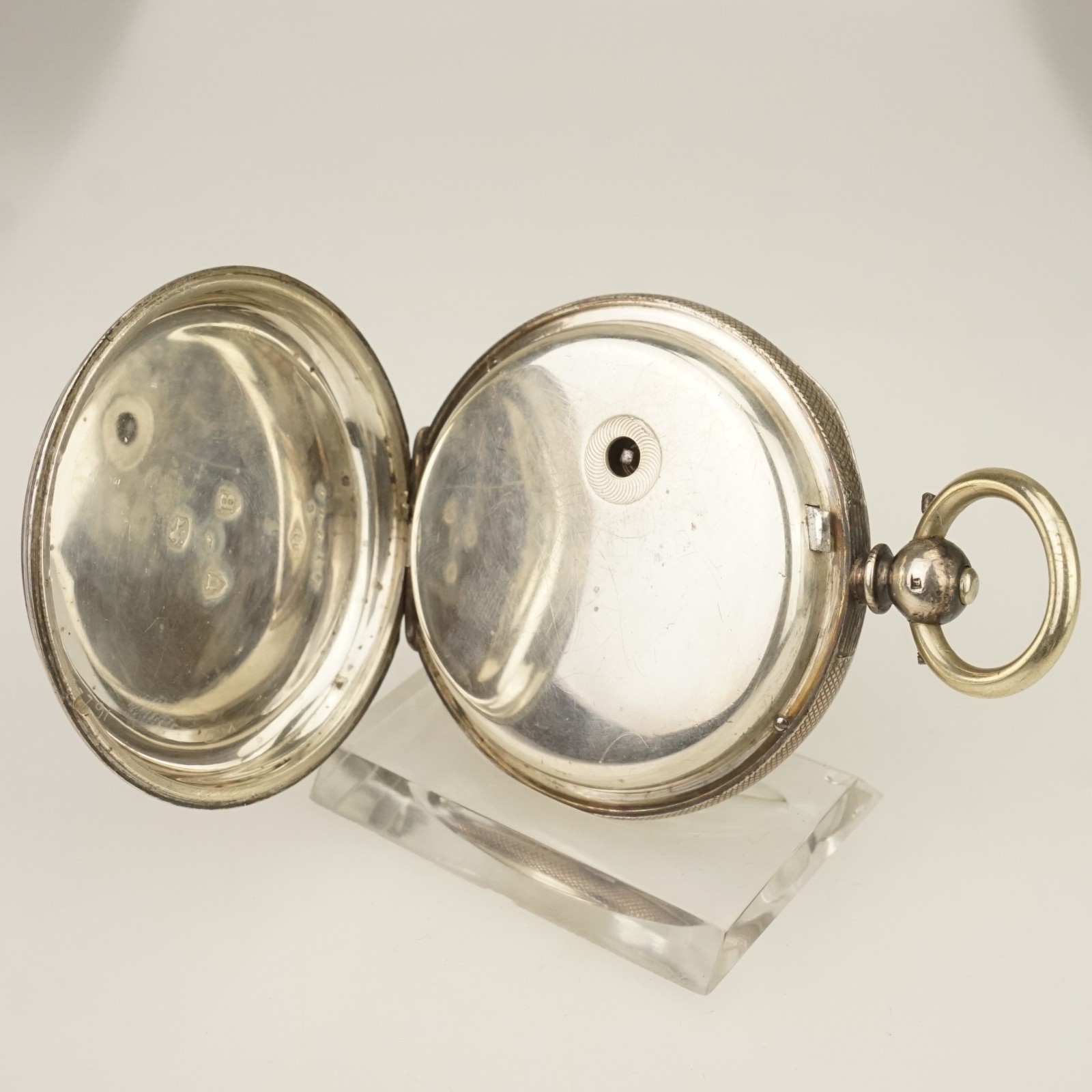 114g. Silver Antique Fusee Pocket Watch Men’s no duplex chronometer repeater RAR