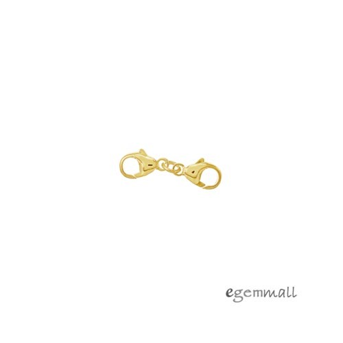 2 Gold Plated Sterling Silver Double Lobster Claw Clasp Extender Connector 99605