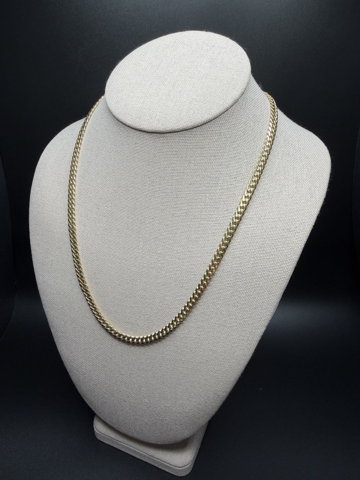 Solid 14K Yellow Gold Miami Cuban Link Chain 20” 4mm 25.14g Box Clasp