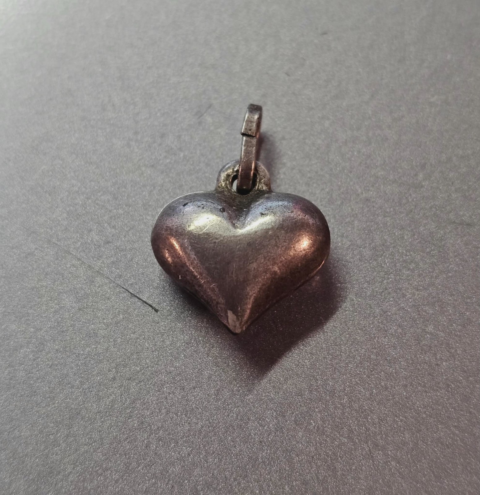 vtg 925 Sterling Silver Italy Charm/ Pendant Heart Small- S10