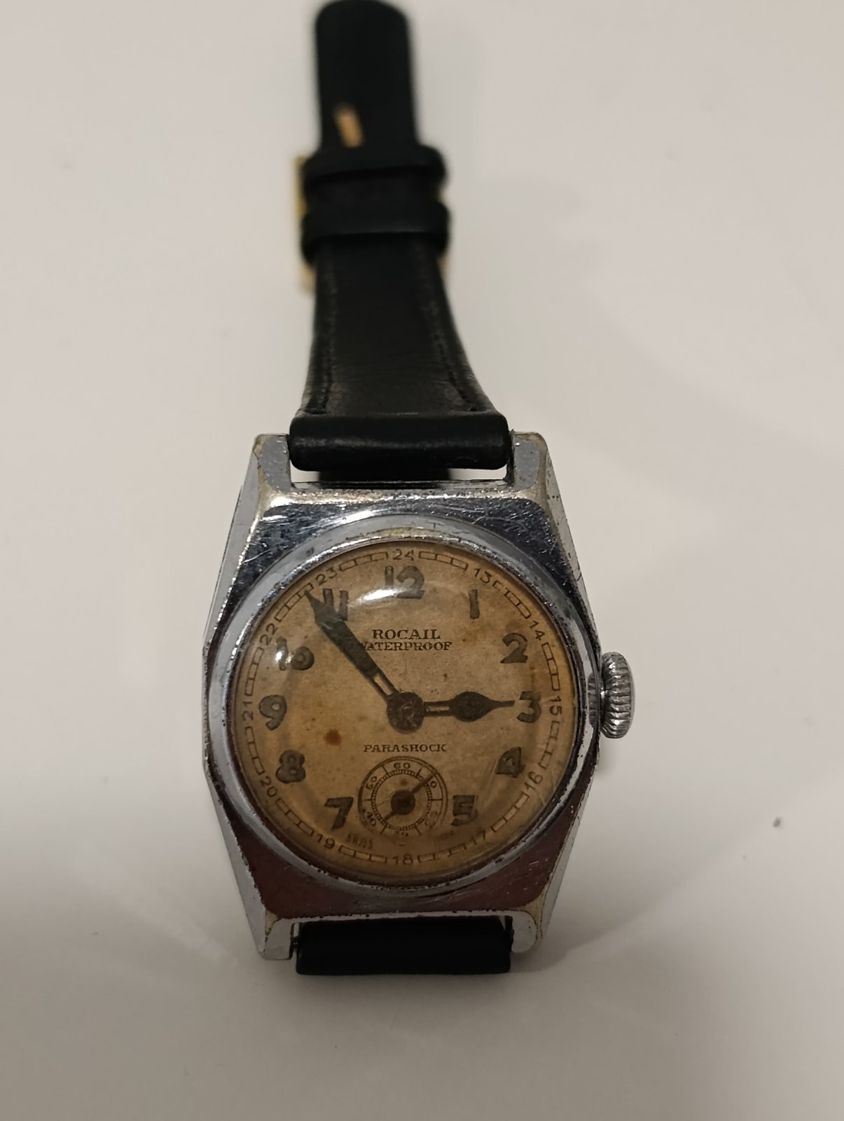 Vintage Rocail Military ARMY Watch 1940s- Sviss