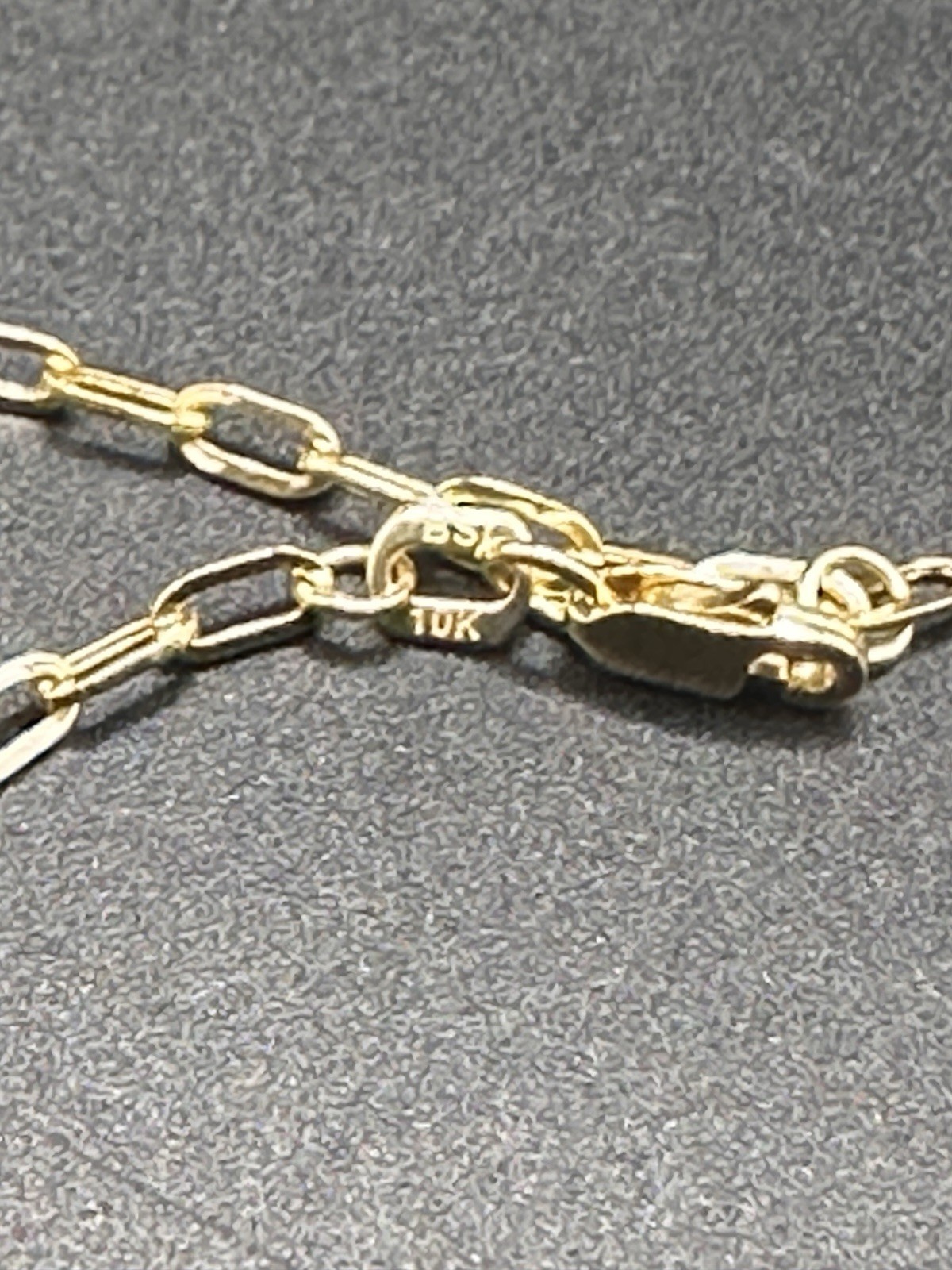 10k Yellow Gold Paperclip Link Bracelet 6.5” 2.2mm