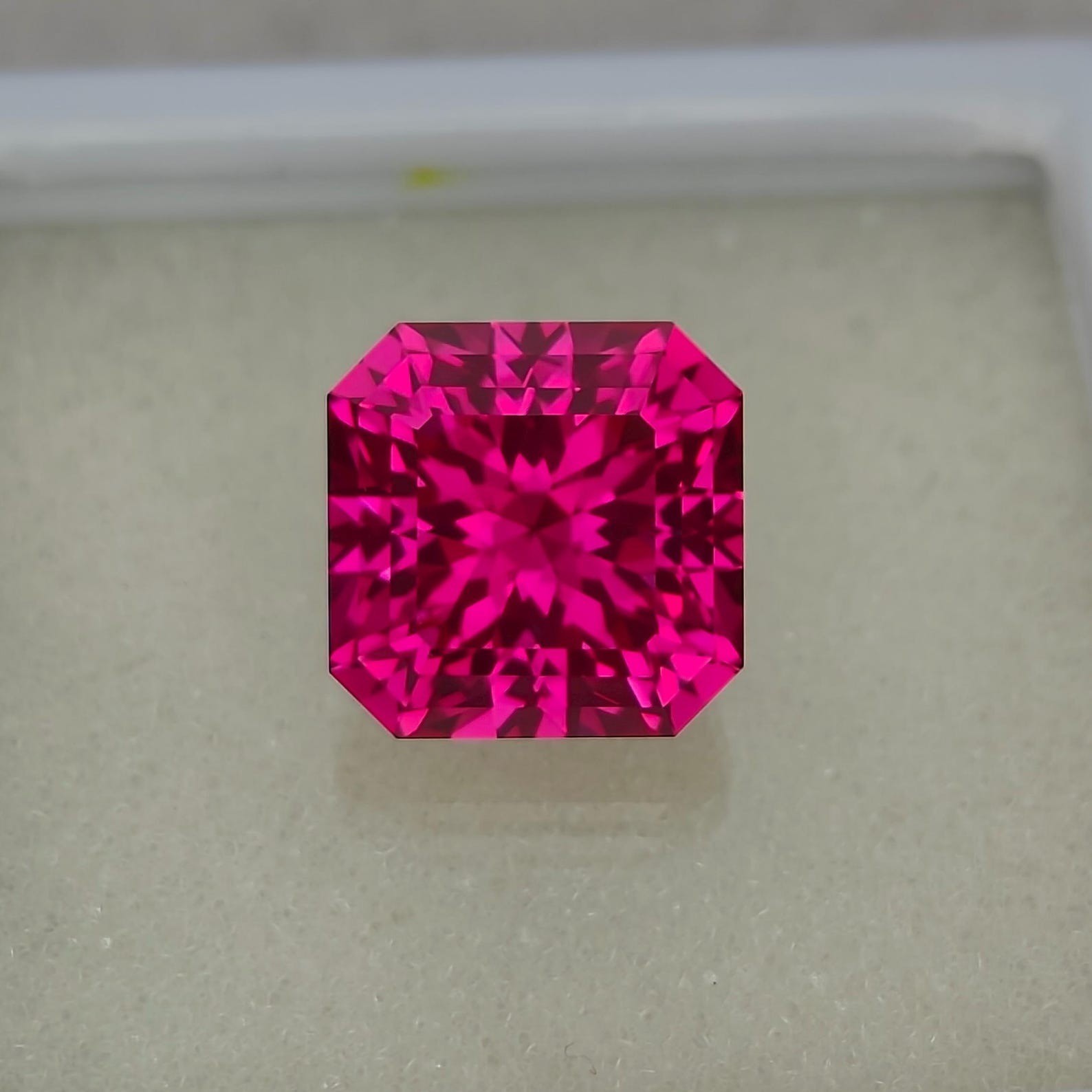 10 Ct GIE Certified Natural Flawless Pink Sapphire Asscher Cut Loose Gemstone
