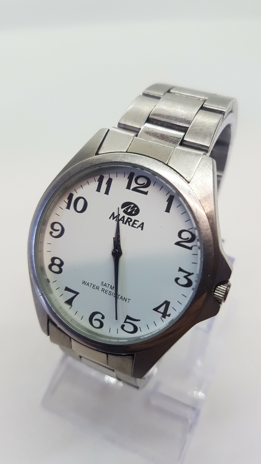 Marea Silver Quartz watch for men and women | military womens and mens watch