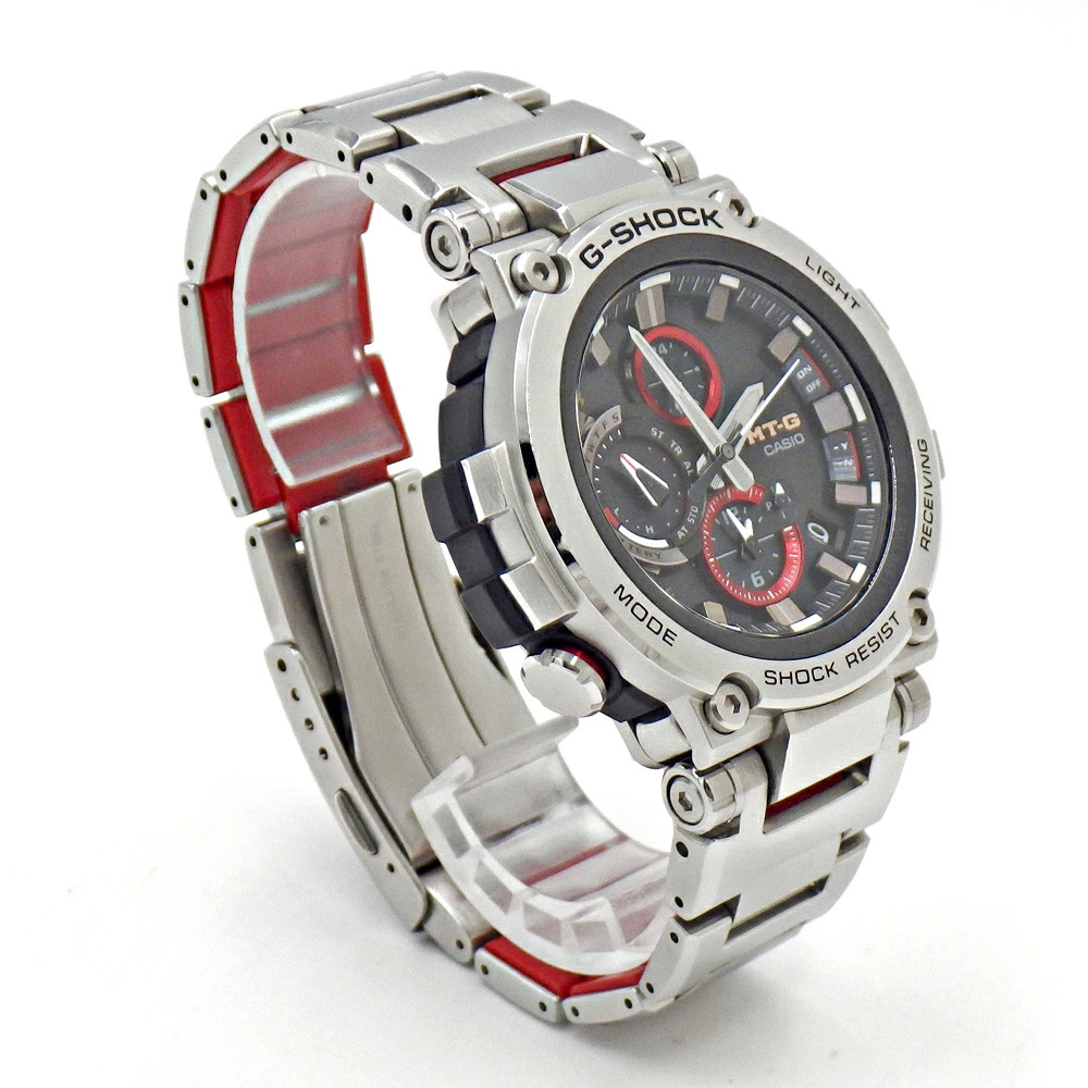 CASIO MTG B1000D 1AJF G SHOCK MT G Tough Solar Radio Silver Stainless Steel Resi
