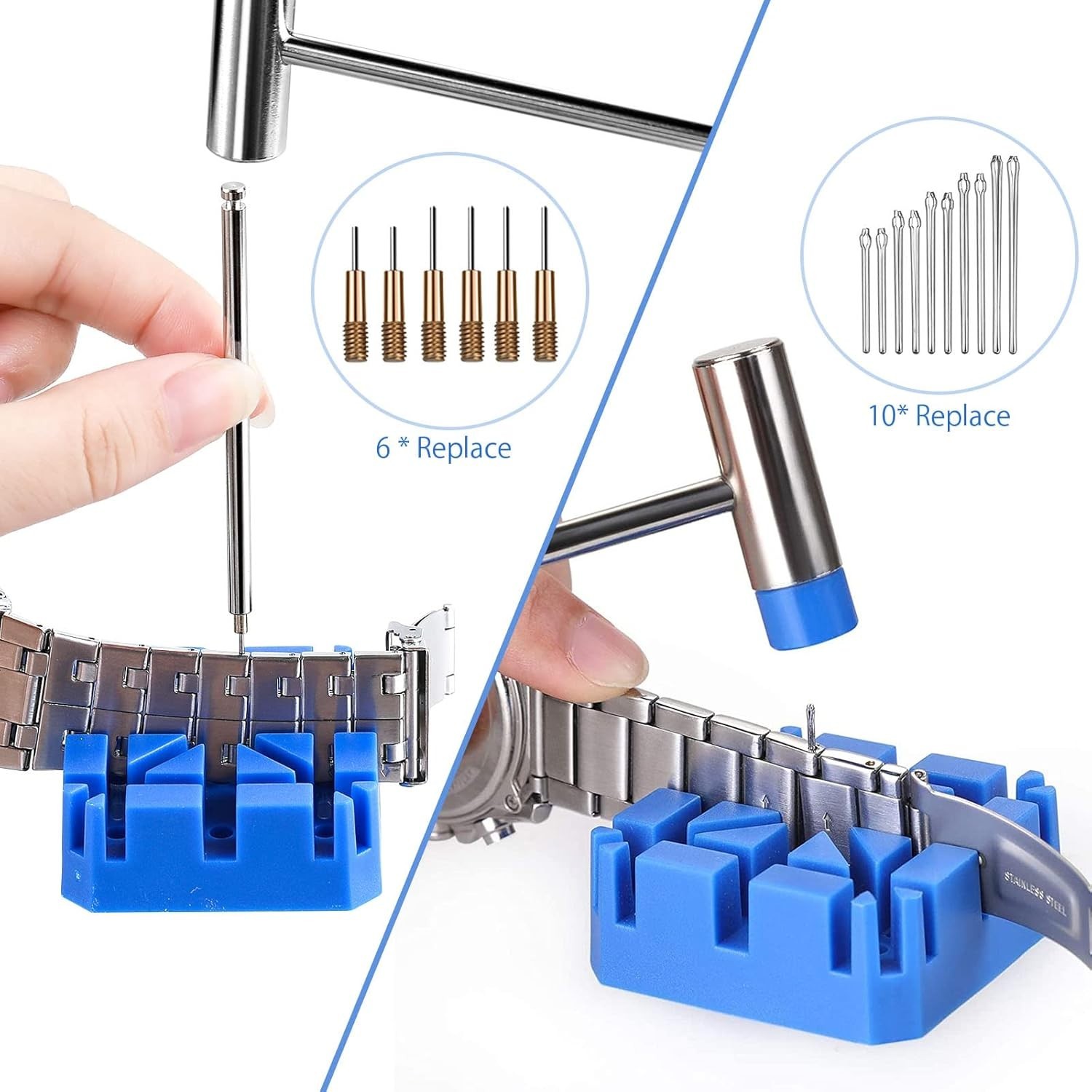 Watch Link Removal Tool Kit, Watch Band Tool for Watch Repair, Bracelet Adjus…