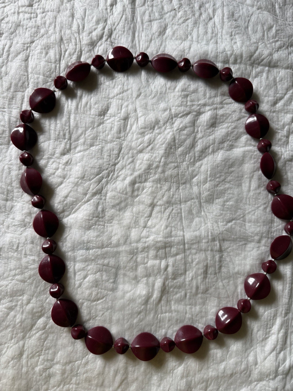 Statement Chunky Burgundy / Berry-red Necklace