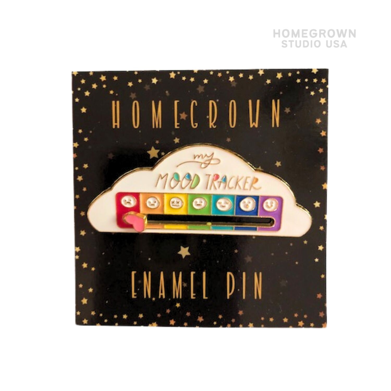 Mood Tracker Enamel Pin, Social Anxiety Interactive Mood Pin, Enamel Pin Gift