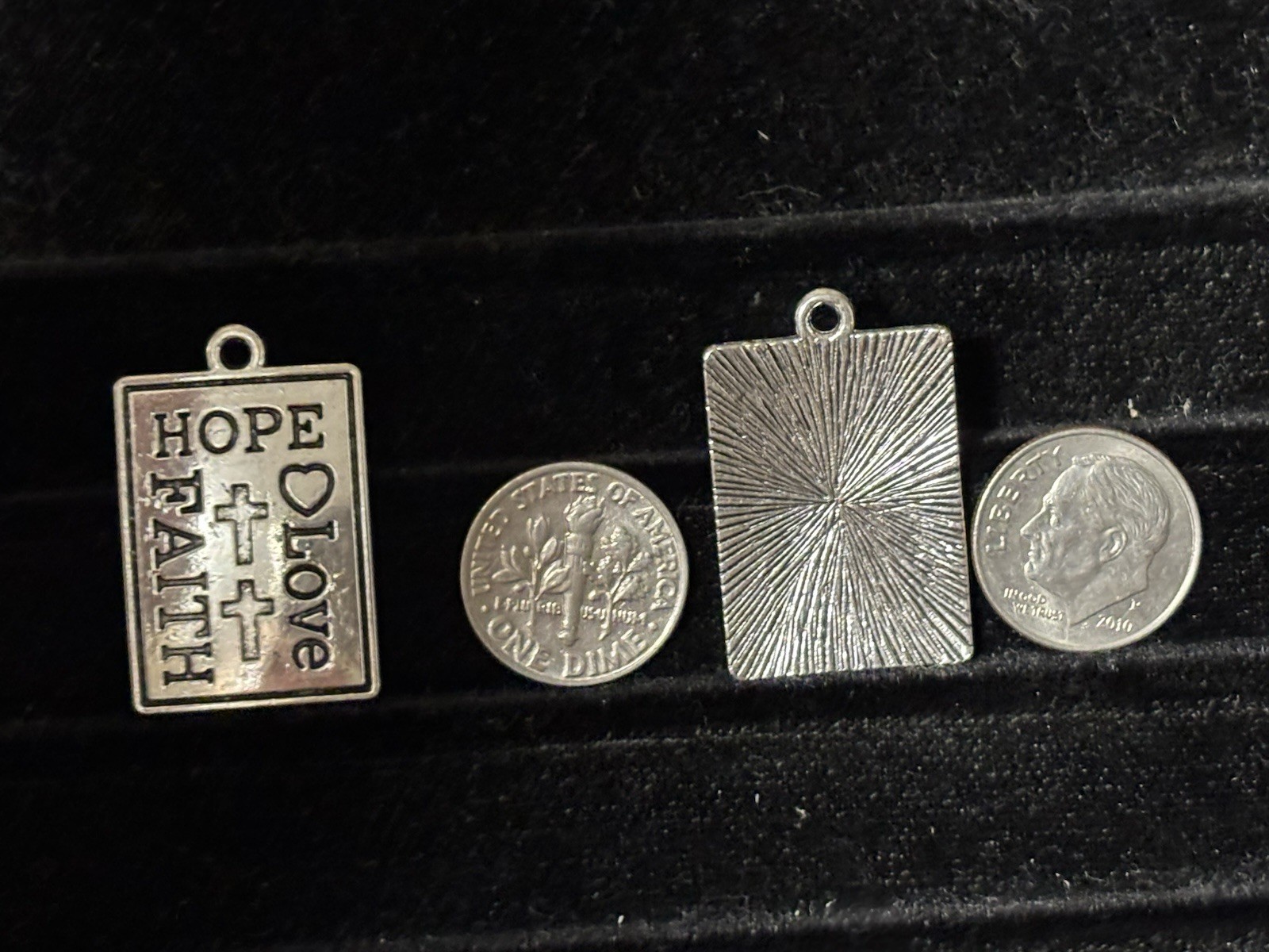 Hope Faith Love antique silver Charm Necklace Pendant Religious