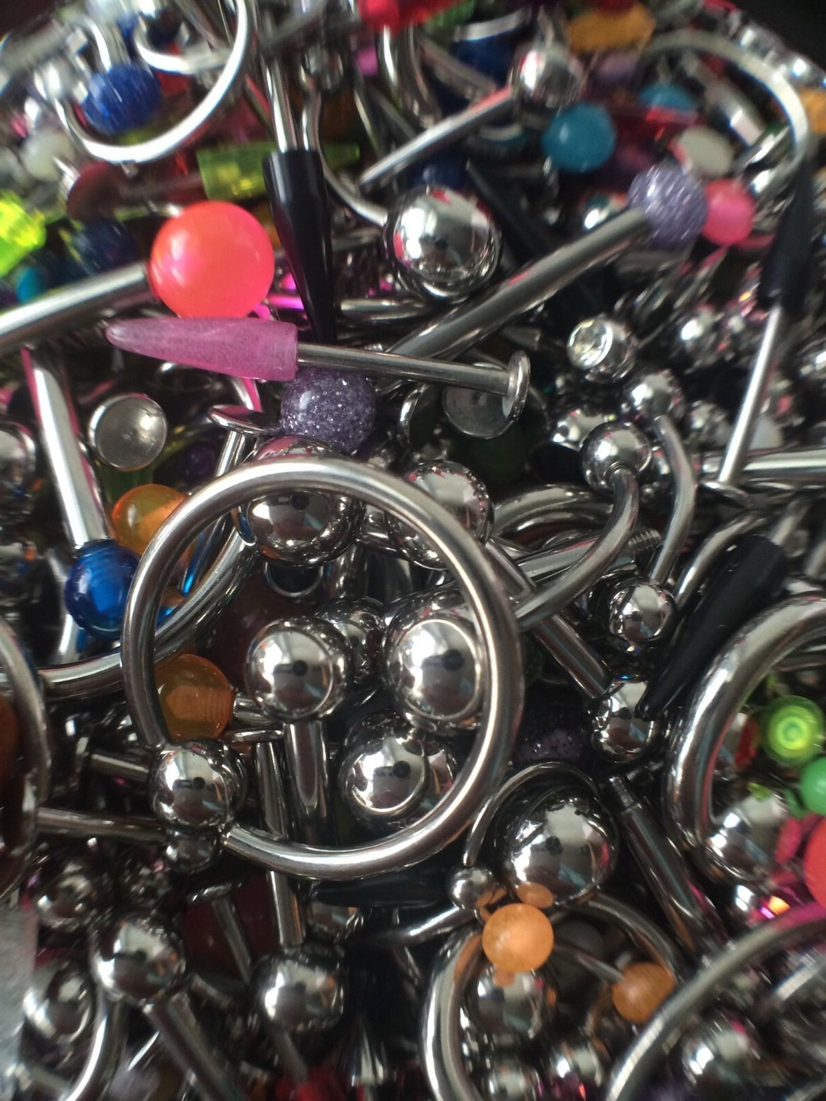 Wholesale 100+ Body Jewelry Tongue Belly Lip Eyebrow Barbell Rings Stud Piercing