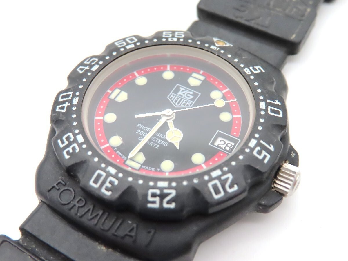 TAG Heuer Formula 1 383.513 Quartz Black Red Dial Men Watch From JAPAN