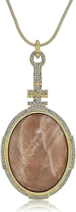 House of Harlow 1960 Tanta Crosshatch Goldtone Pendant Necklace 30″ NWT