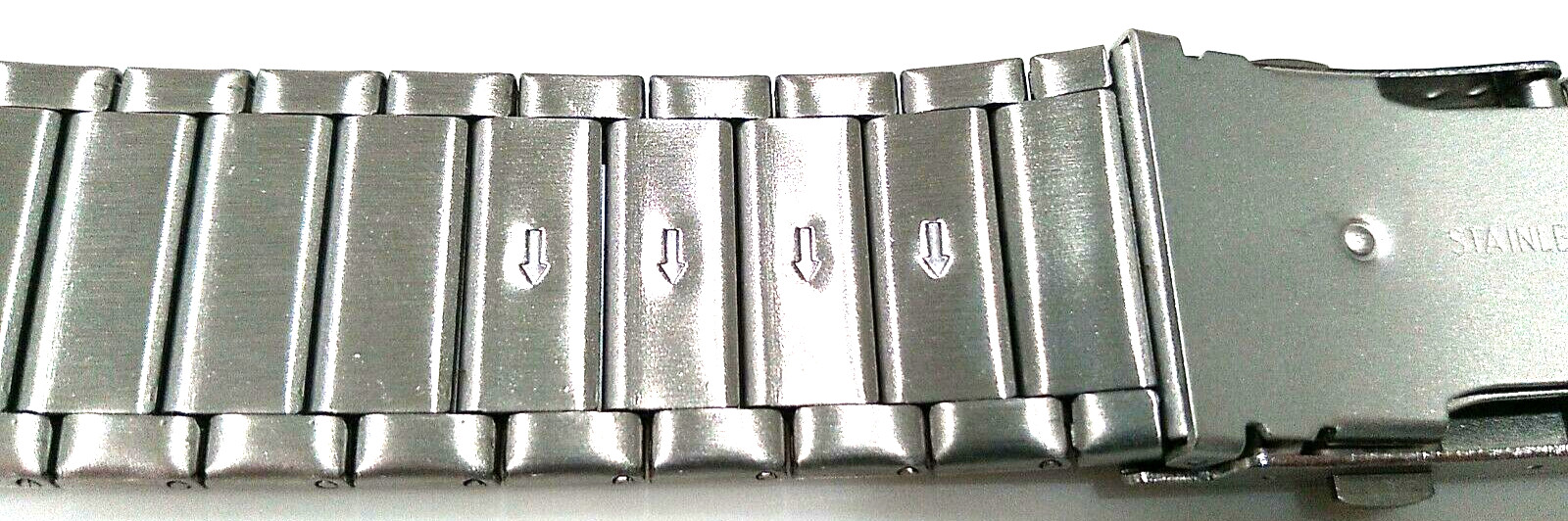 New Mens 23mm Wide Stainless Steel Bracelet Watch Band Push Button Trifold Clasp