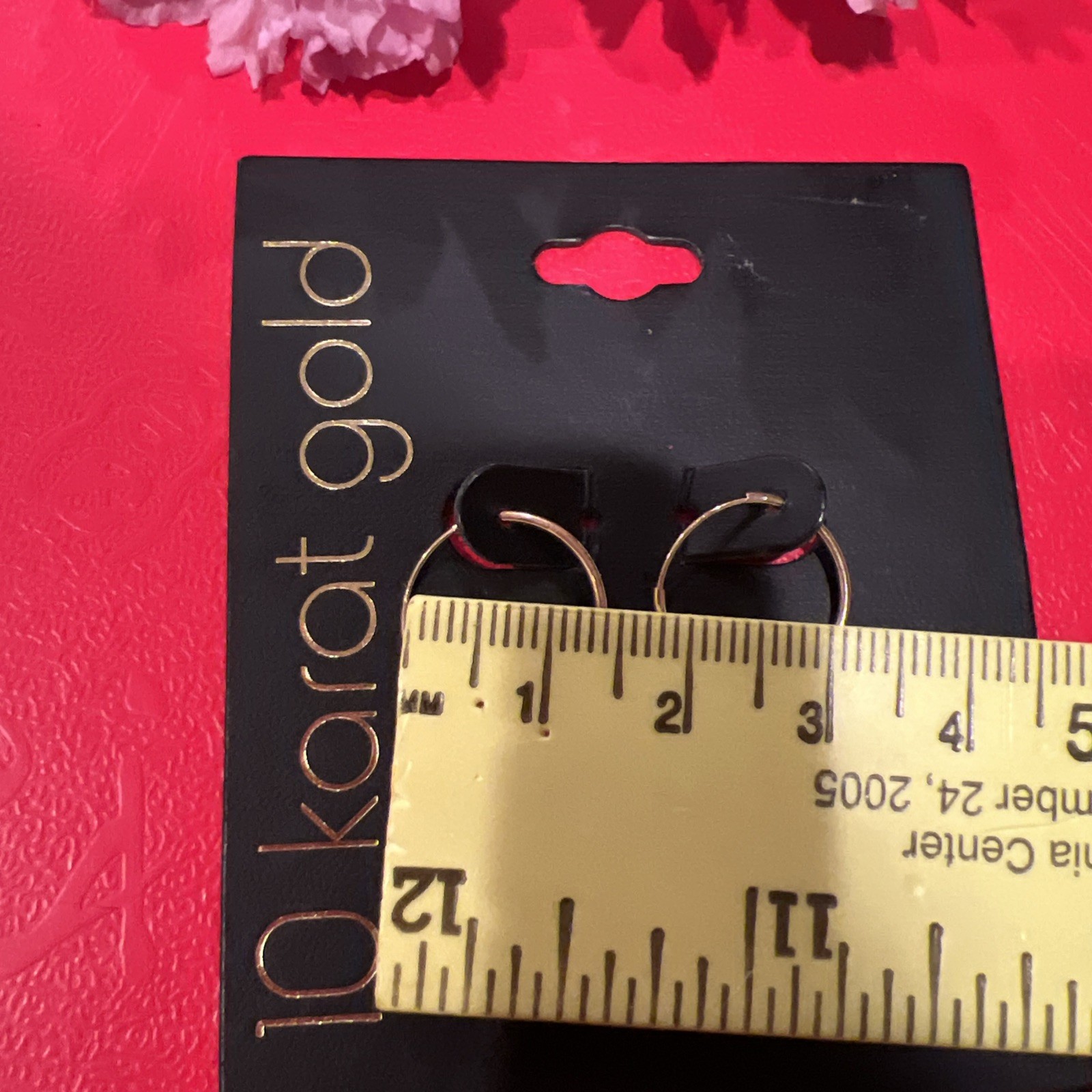 New 10k Yellow Gold Endless Hoop Earring (A2)