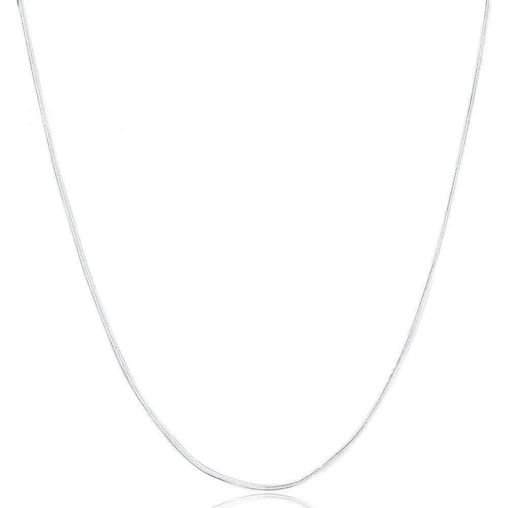16″-30″ Men Women 925 Sterling Silver Herringbone 2mm Flat Chain Necklace #N271