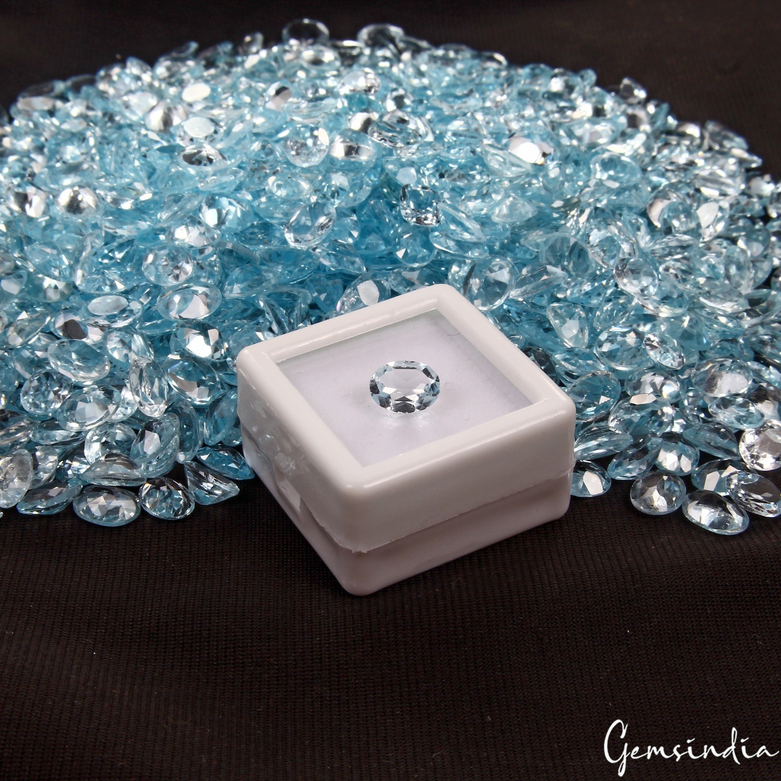 Natural Sky Blue Topaz Oval Faceted Cut Genuine Loose Ring Size Gemstone~8x6x3mm