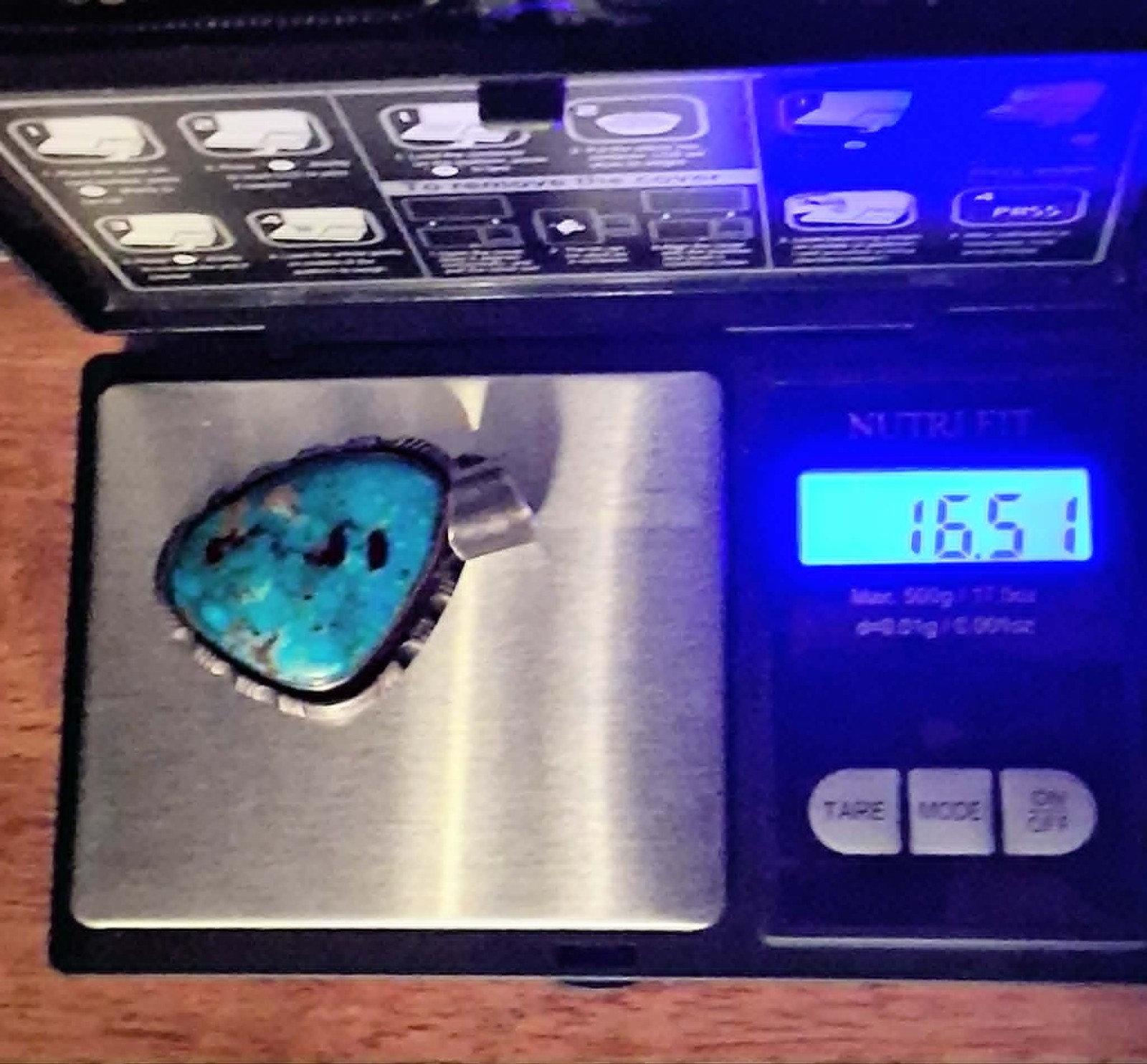 Large (2 1/8th In) Bea Johnson Navajo Turquoise Pendant