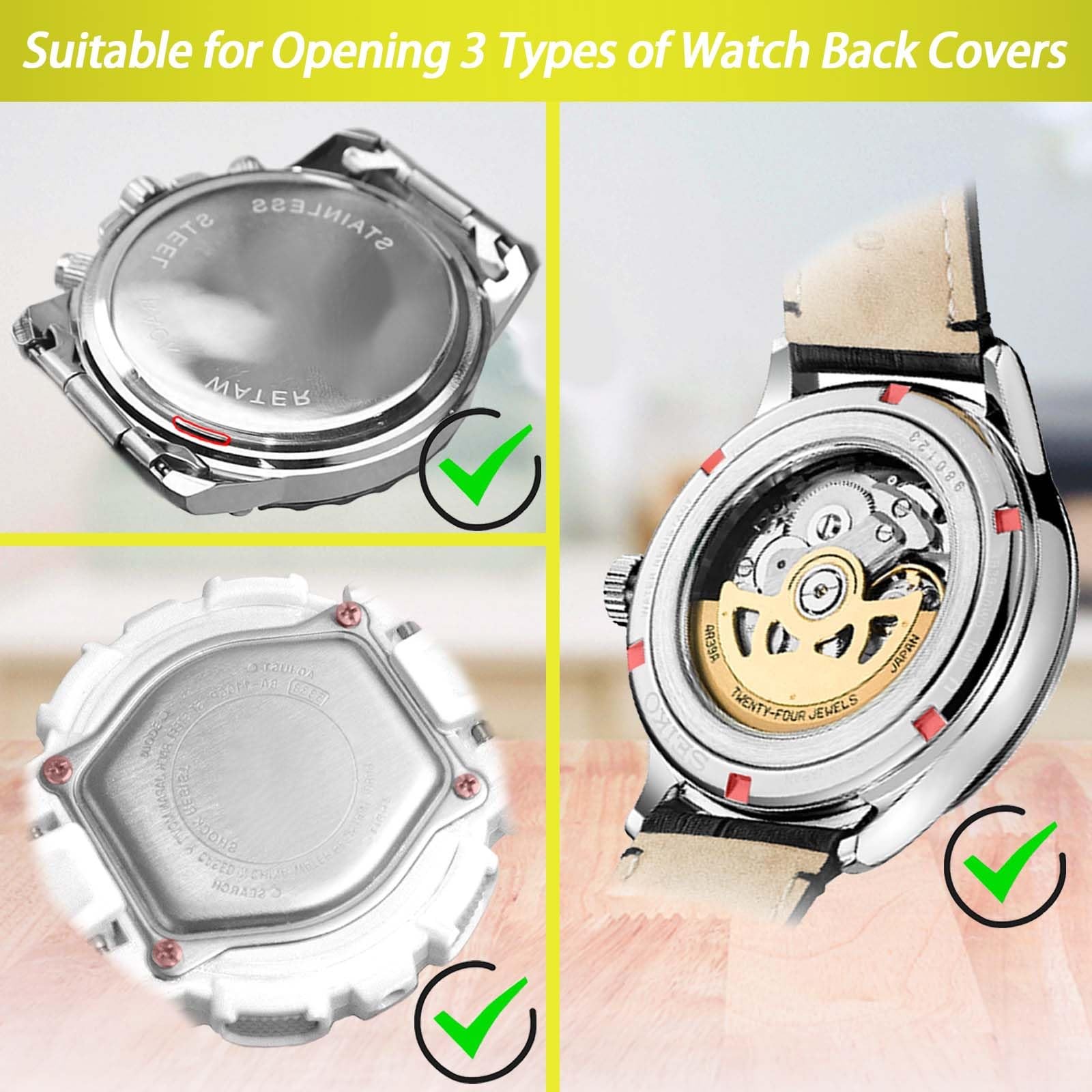 GLDCAPA Watch Battery Replacement Tool, Repair Kit, Link Black