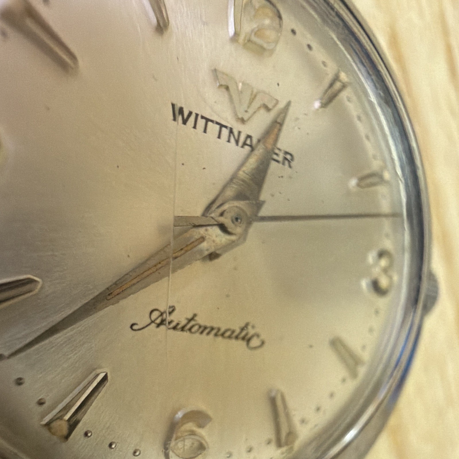 Wittnauer Automatic 17J Vintage 1950s Silver Dial Watch