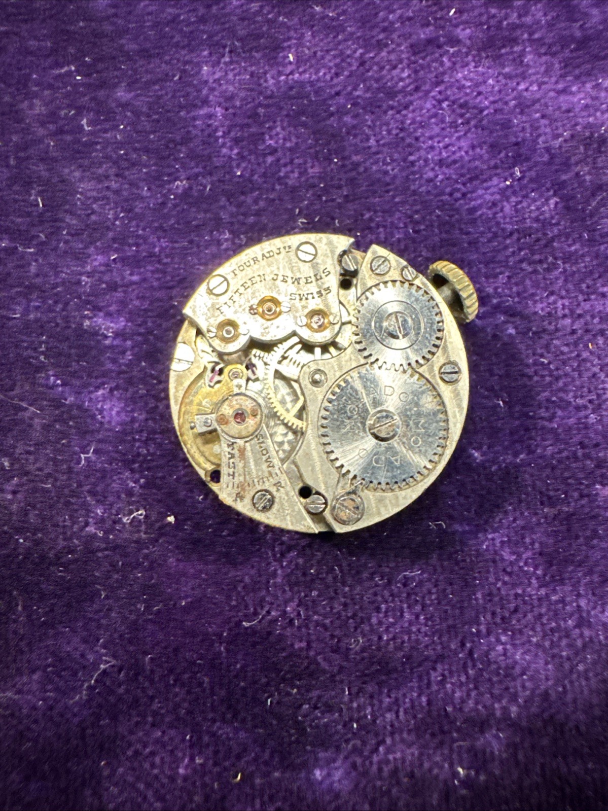 Vintage Movado Movement For Parts Or Repair With Hands 21.5mm