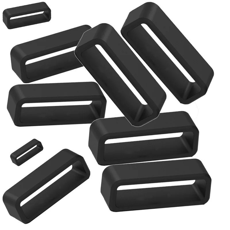 2-10 pcs Silicone Watch Strap Band Loop Hoop Retainer Buckle Holder Ring Keeper
