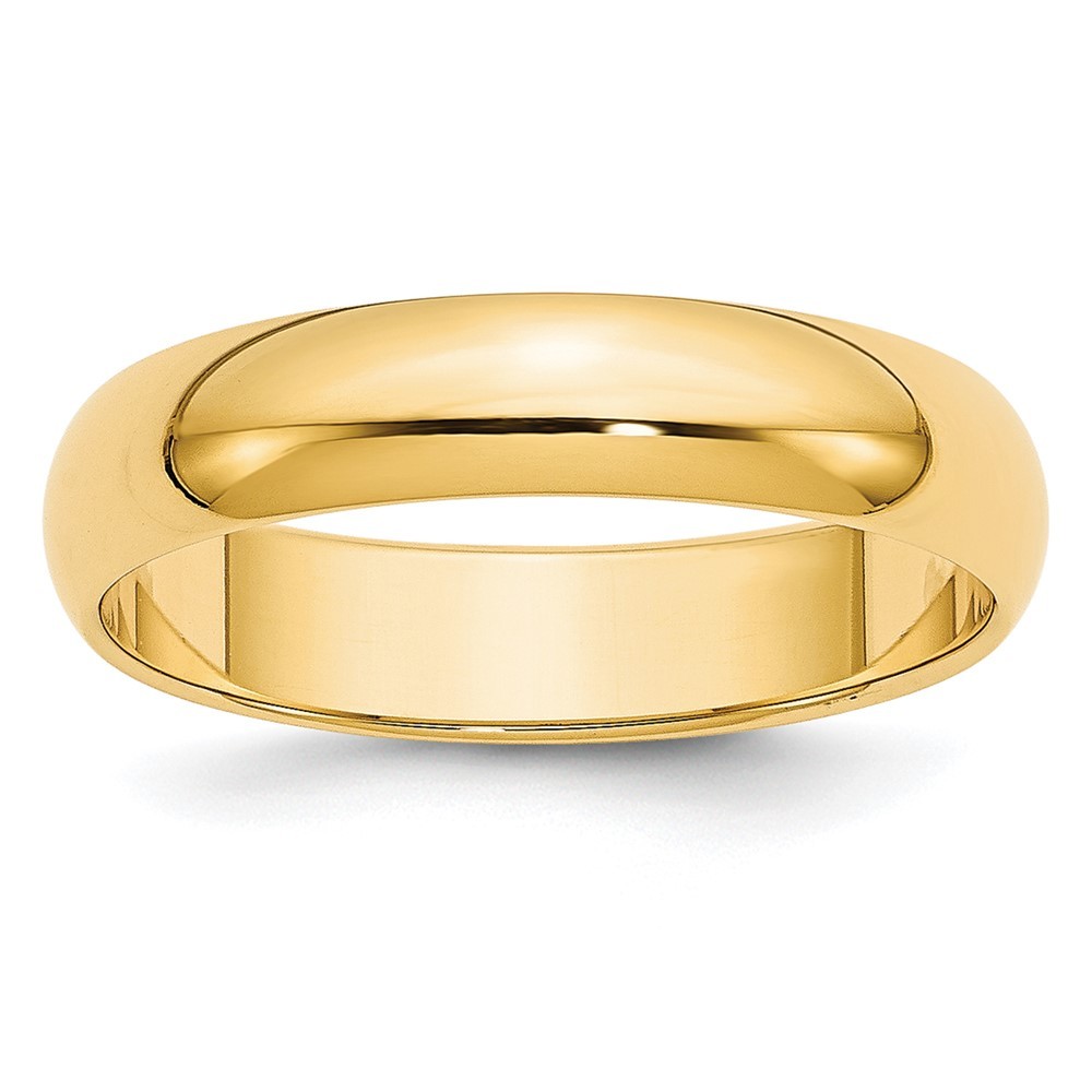 10k Yellow Gold 5mm Half Round Wedding Band Ring Size 9