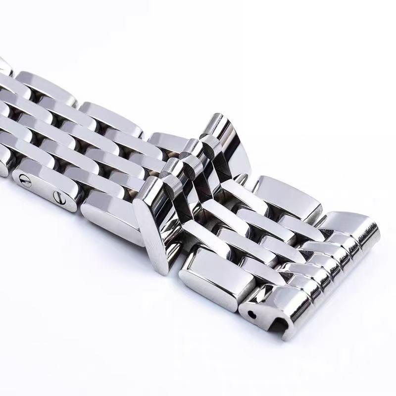 22/24mm Strap Bracelet for Breitling Navitimer, Crosswind Solid Curved-End Links
