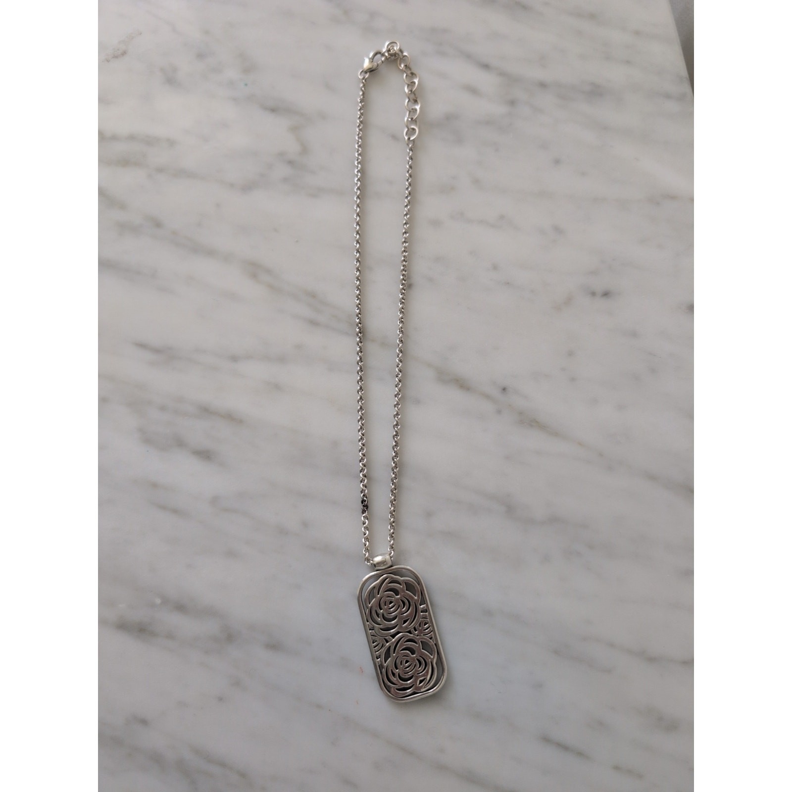 Retired Brighton Montana Rose Pendant Necklace
