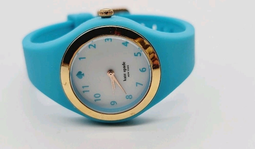 Kate Spade Rumsey Silicone Watch Bright Blue & Gold