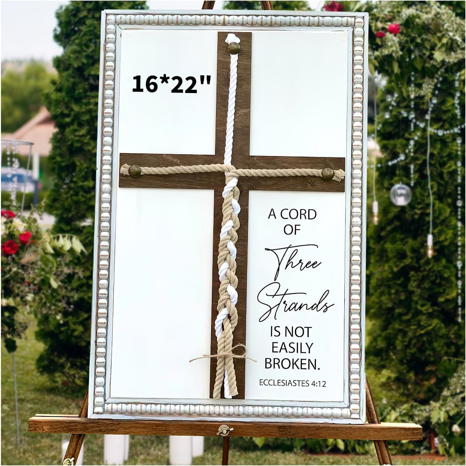 Three Strands Cord Wedding Unity Sign, Cross to Braid or Tie God’S Knot – a Cord
