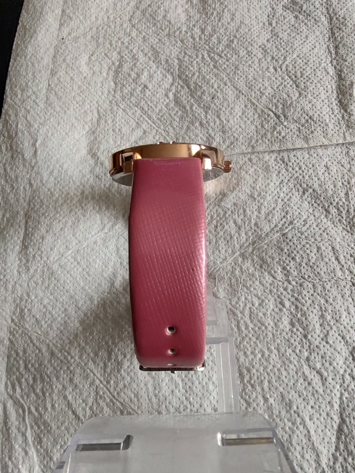 Bachaa Party Watch Pink tone Crystals leather Strap Women girls female