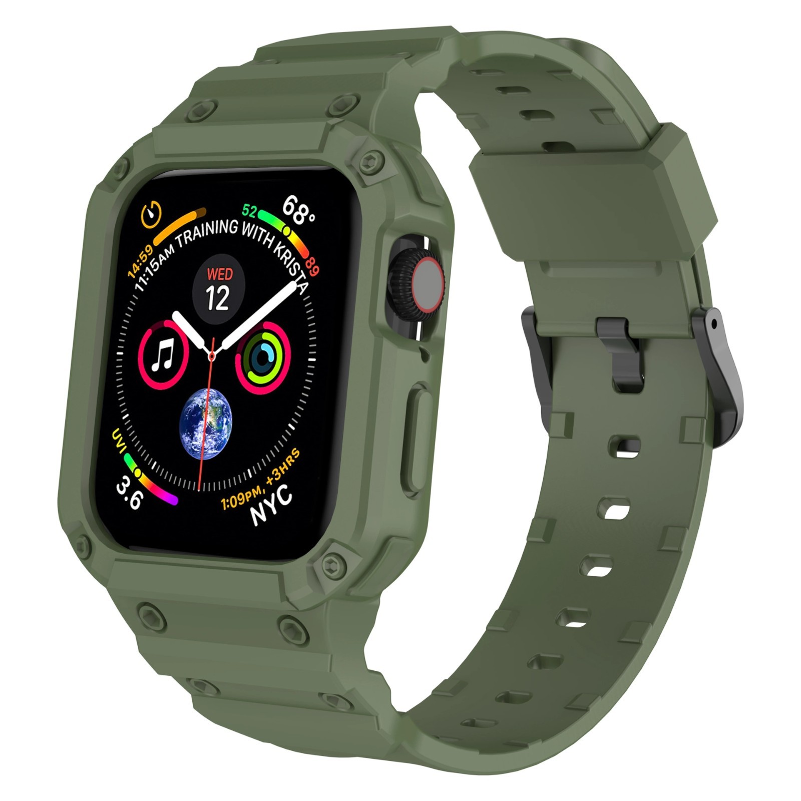 Rugged Apple Watch Band Bumper Case Cover Strap Iwatch SE 9 8 7 6 5 4 3 2