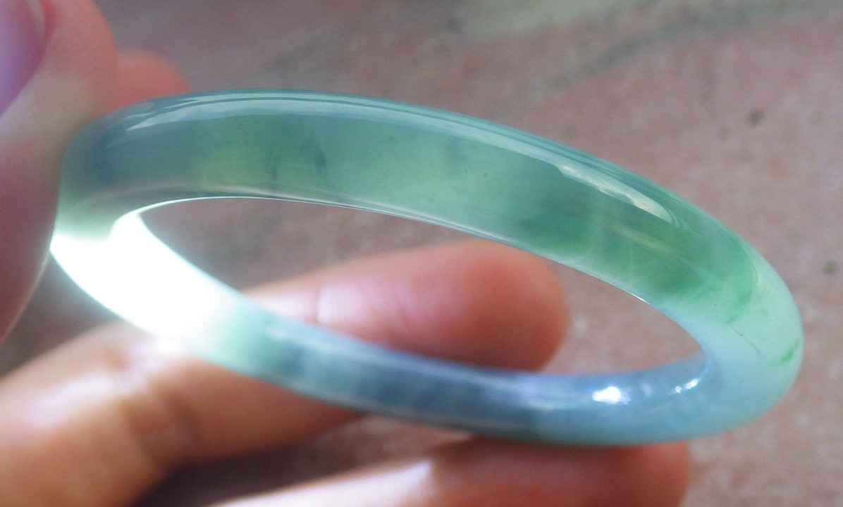 Video Certified Green A JADE Jadeite Baby Circle Bangle Bracelet 43mm 709583 AS