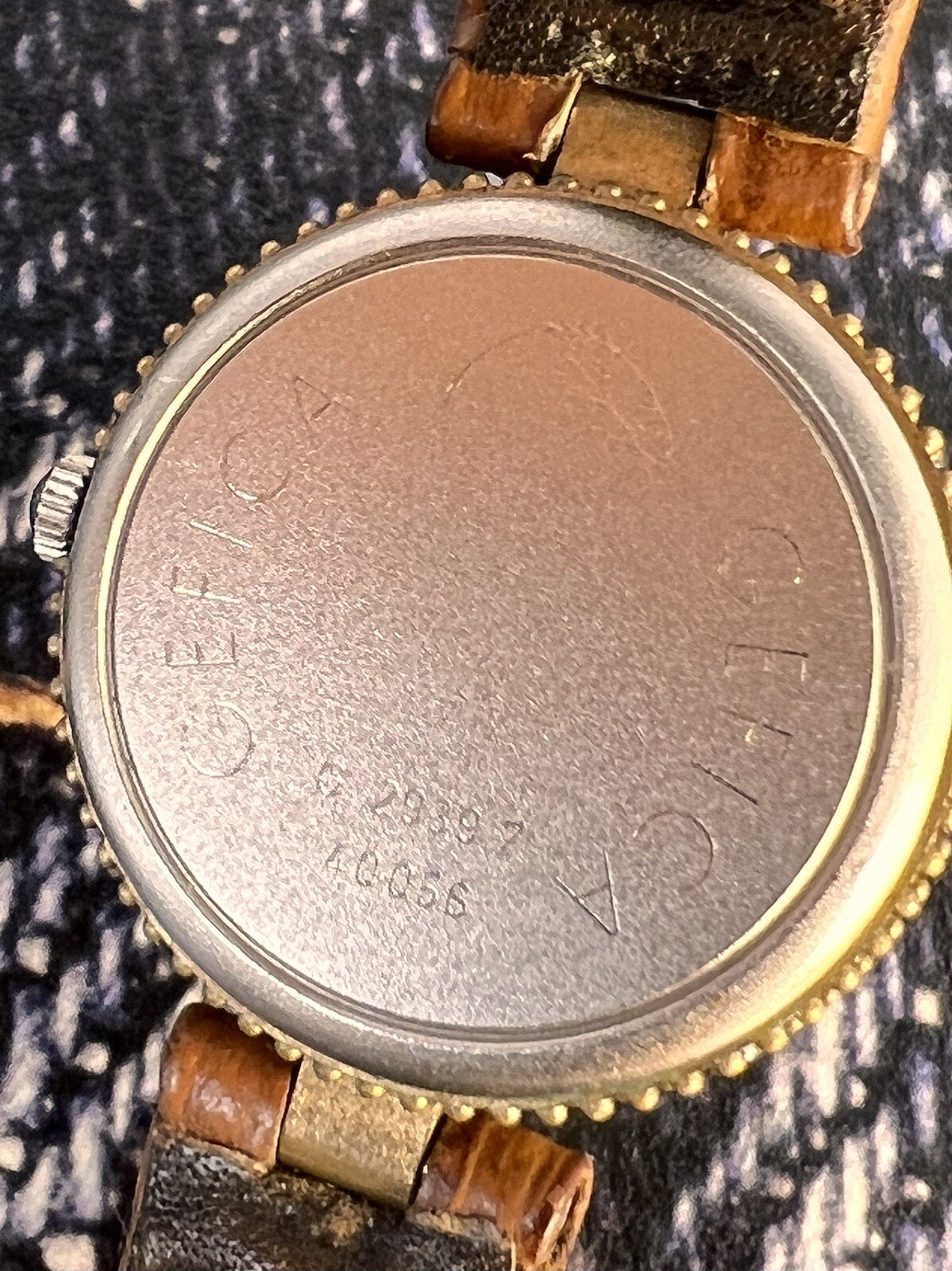 Gerald Genta Gefica Lady Ref.2939.7 Case Gold Plated 26mm Original Strap/ Deplo