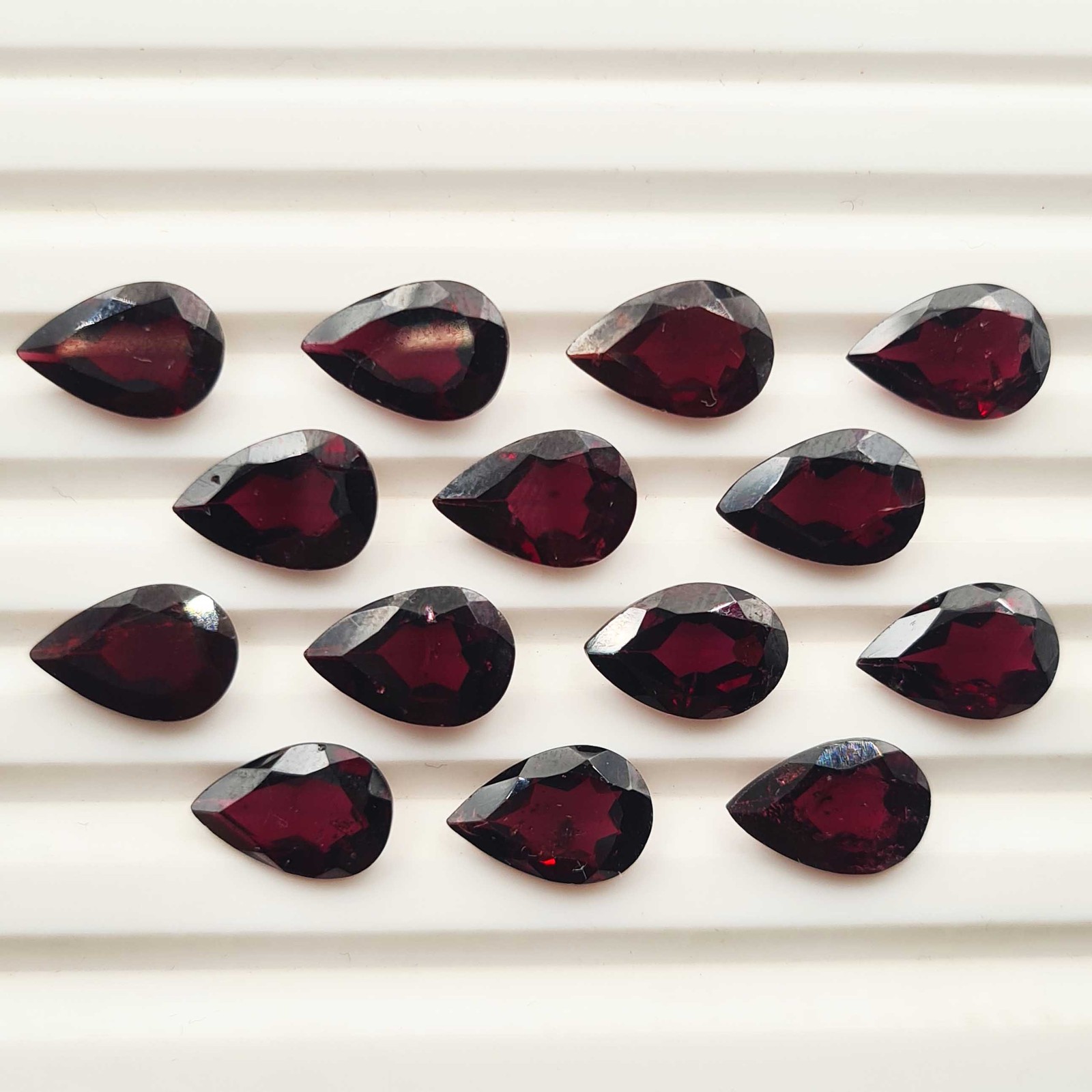 Natural Garnet Pear Cut Loose Gemstone Lot 8*12 MM 100 CT 33 Pcs