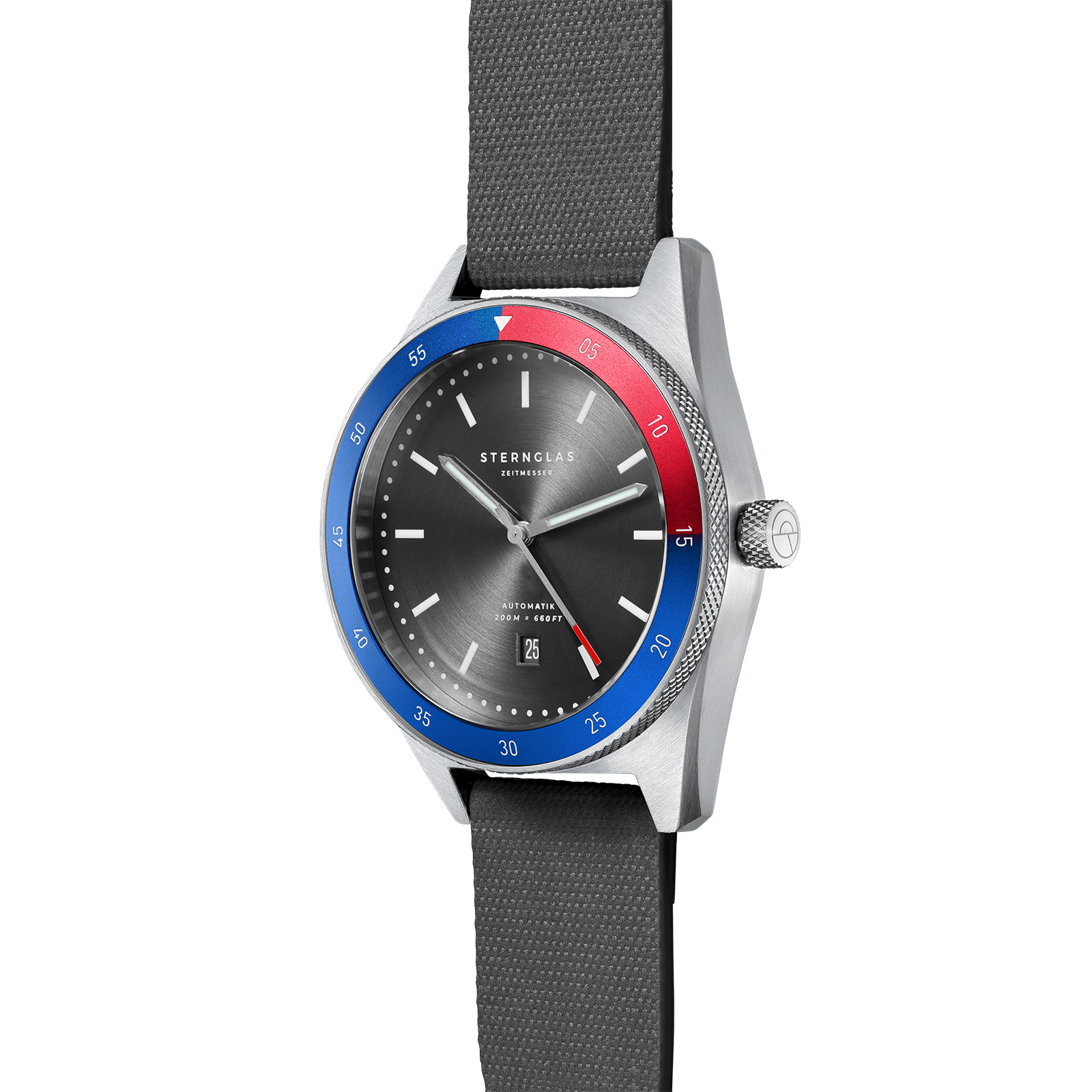 STERNGLAS Marus Sport Pepsi Automatic 42 mm + Bracelet & 3 straps