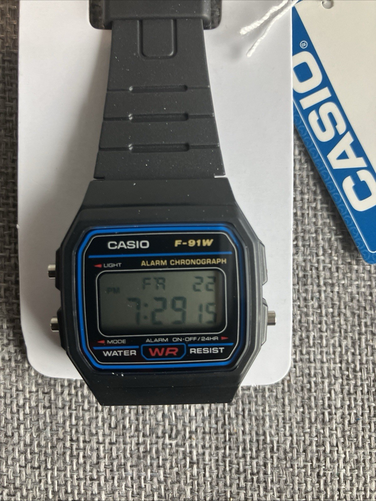 Casio F-91W Digital Quartz Watch Alarm Chronograph – New With Papers But No Box