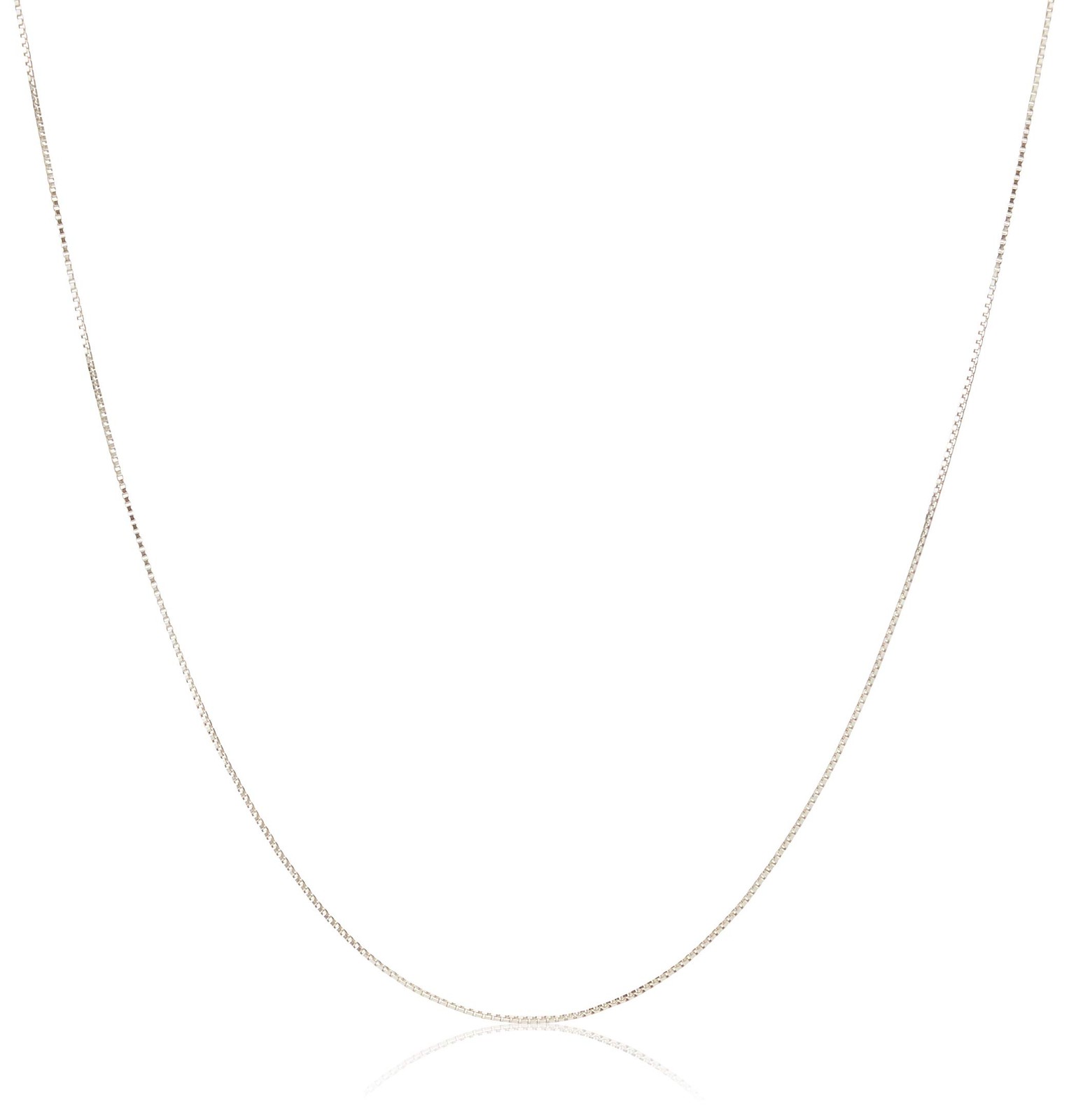 Sterling Silver Thin 0.8mm Box Chain Necklace 18 Inch Pendant Chain