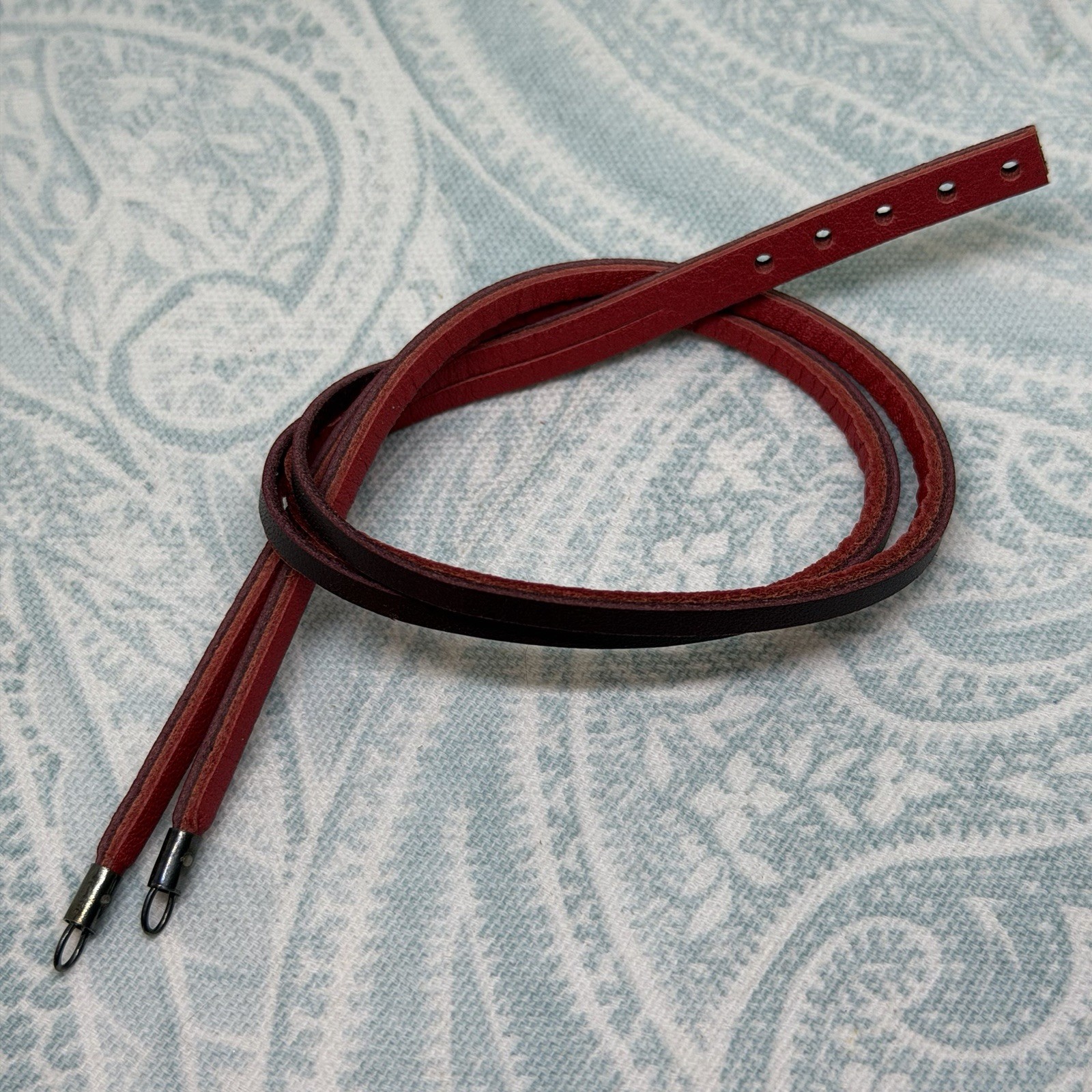 Authentic Trollbeads Red/Bordeaux Leather 14.2 inch/36 cm Bracelet, New