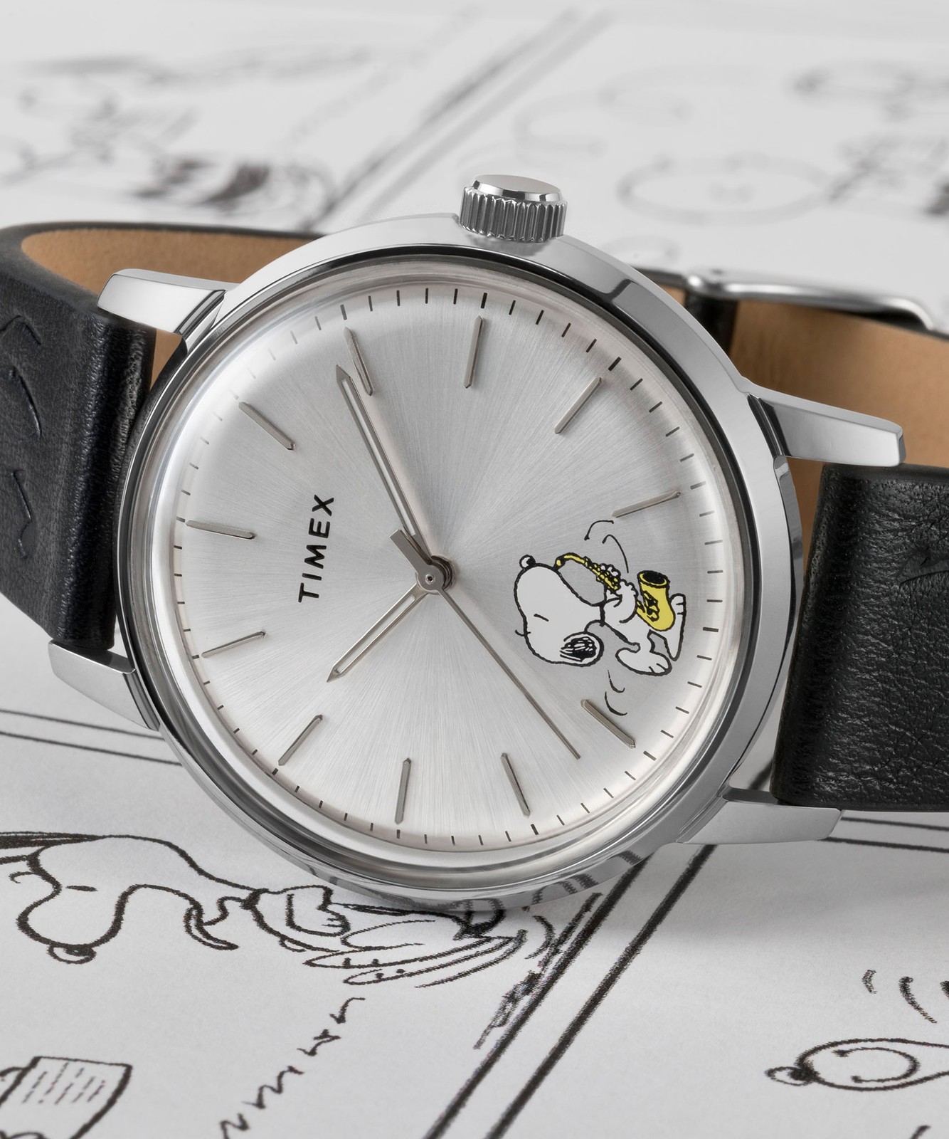 Timex Marlin Automatic x Peanuts Saxophonist 40mm Watch TW2W68800